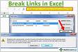 Break a link to an external reference in Excel